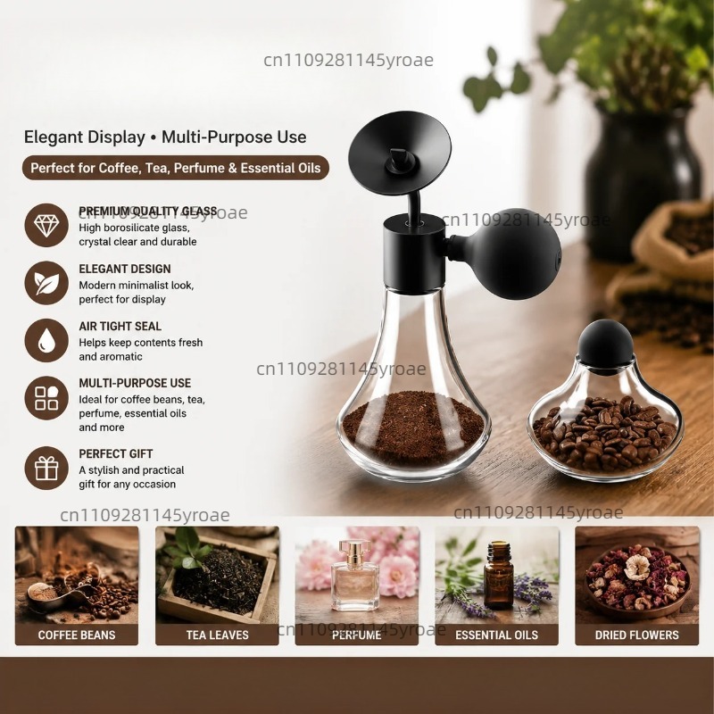 Coffee Tea Jars - Flacon d'échantillon en verre pour arômes,
