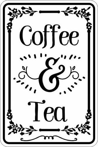 Coffee Tea Joke - Panneau en métal et aluminium avec