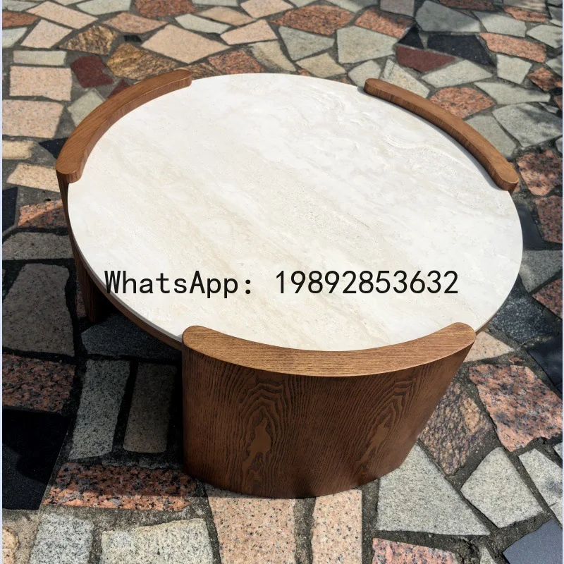 Coffee & Tea Restaurant - Table basse en bois massif H5.20