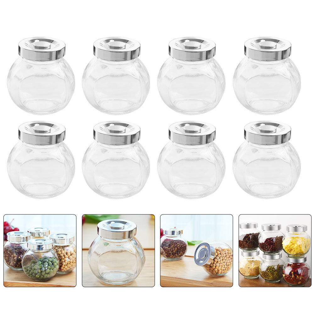Coffee Tea Jars - 8 Pots de Conservation en Verre