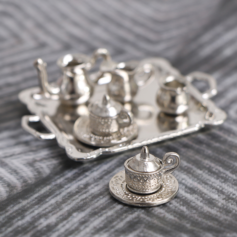 Miniature Silver Metal Tea and - Coffee Tea Games avis et prix