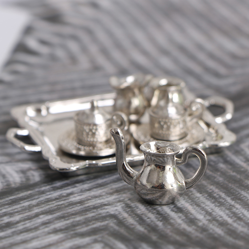 Miniature Silver Metal Tea and - Coffee Tea Games avis et prix