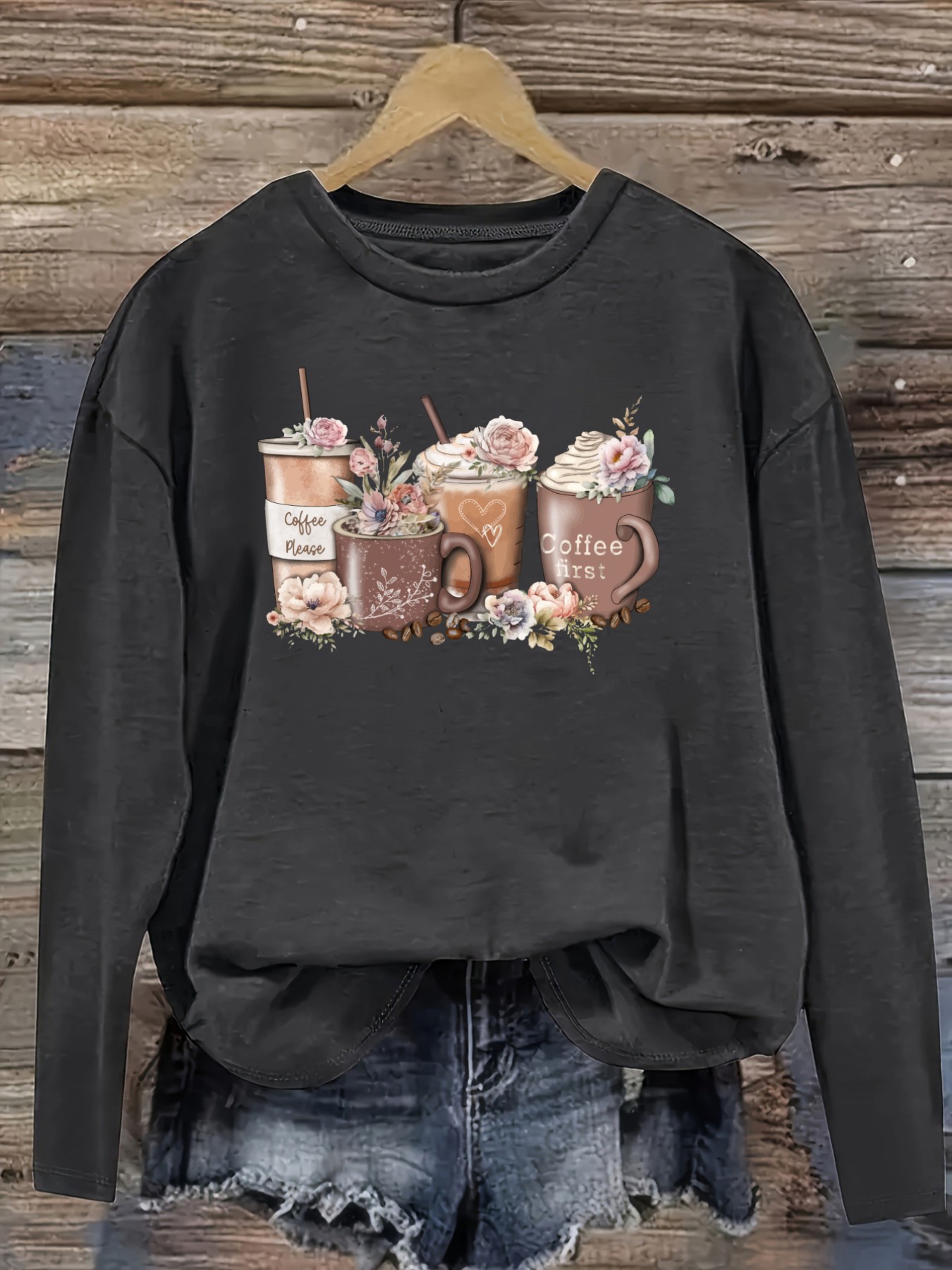 T-shirt décontracté à manches  - Coffee & Tea Restaurant avis et prix
