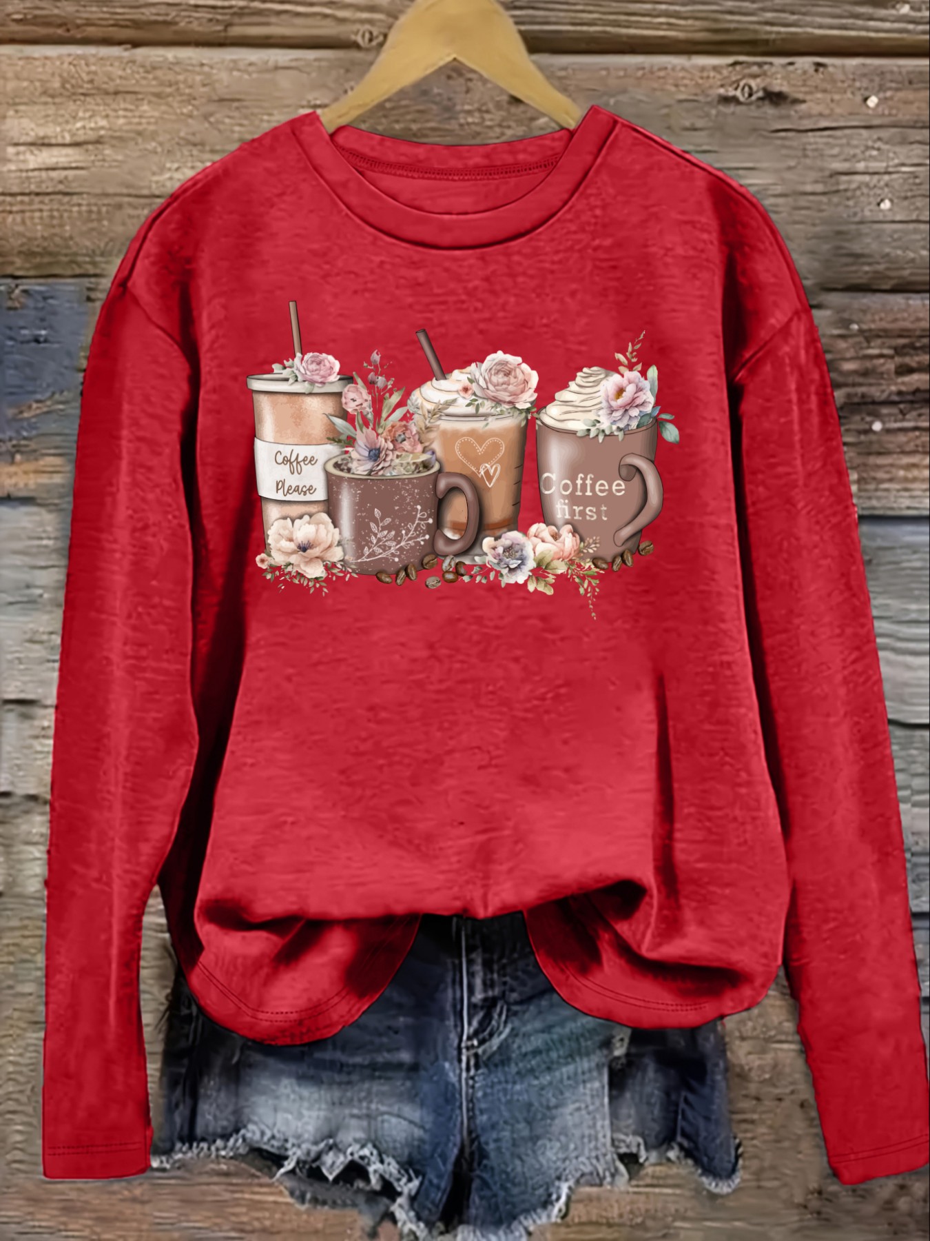 T-shirt décontracté à manches  - Coffee & Tea Restaurant avis et prix
