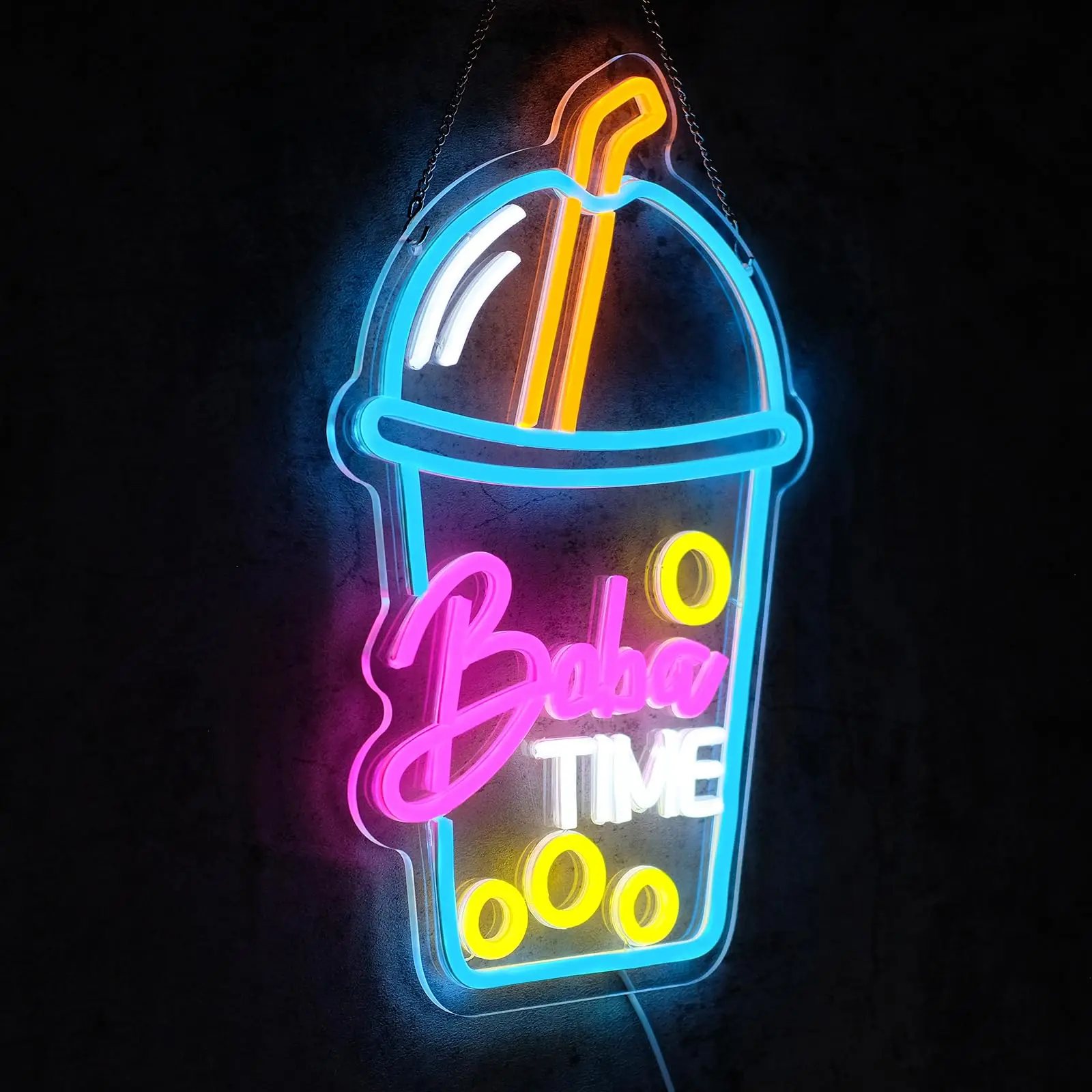 Boba Time Enseigne au néon pou - Coffee Tea Boba avis et prix