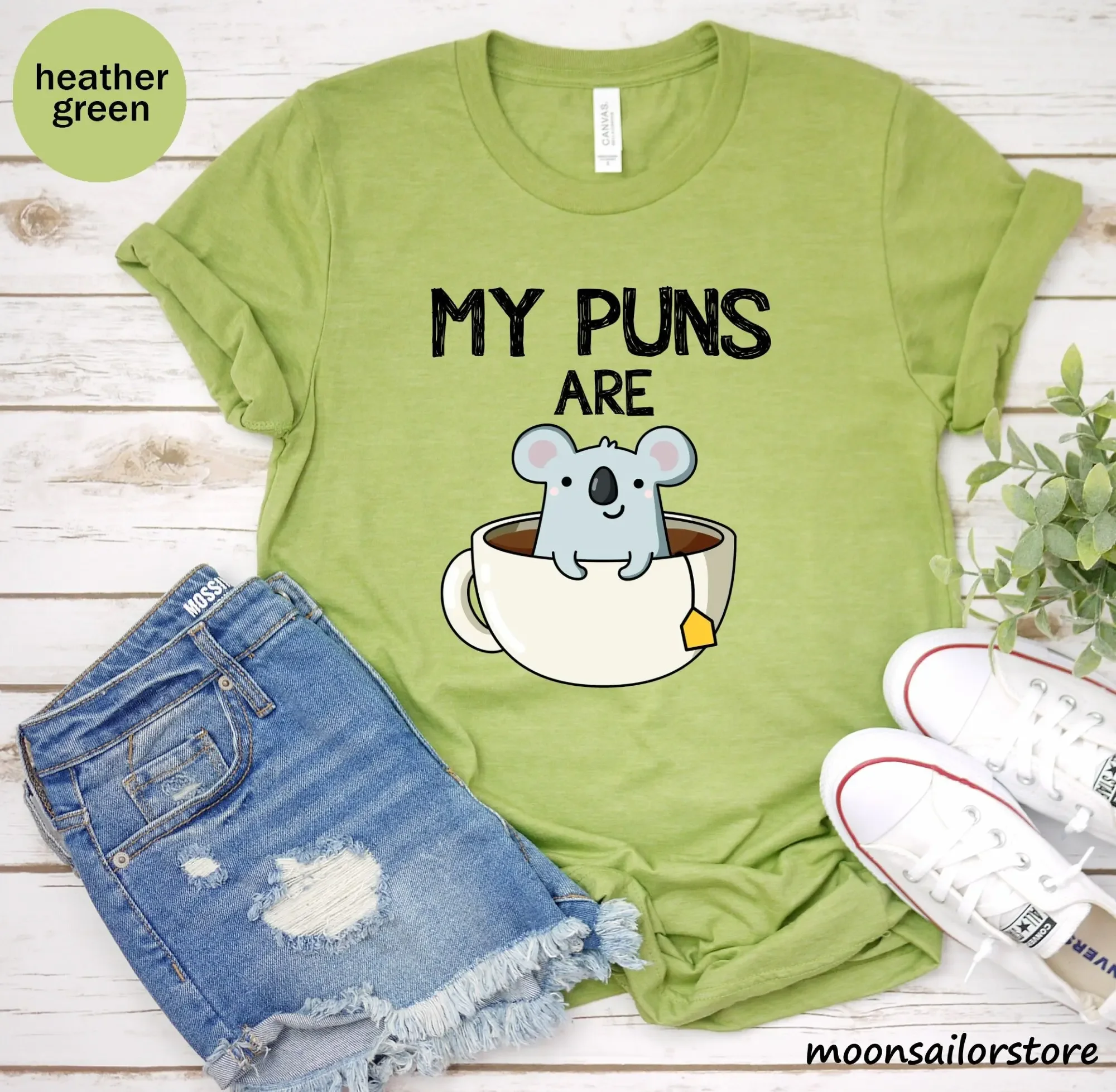 T-shirt « My Puns Are Koala Te - Coffee Tea Joke avis et prix