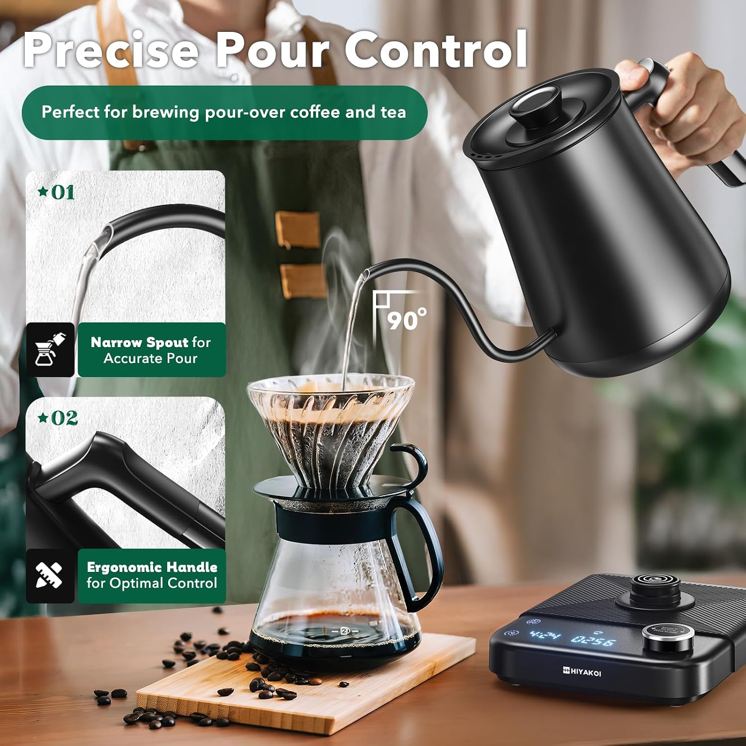 Bouilloire électrique à col de - Pour Over Kettle avis et prix